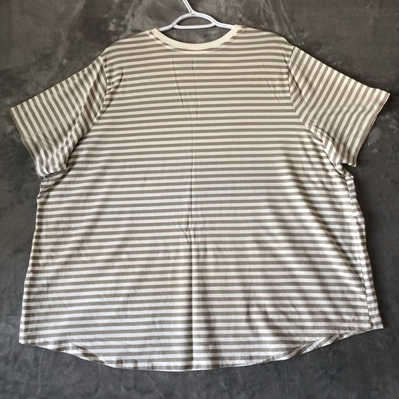 Terra Sky Set of 2 T-Shirts 3XL & 2XL Stripes Crewneck Short Sleeve Plus Size - Picture 7 of 14